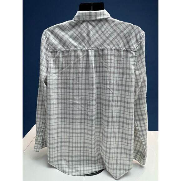 Calvin Klein Jeans Men’s XXL Plaid Button-Up Shirt – Gray White Long Sleeve - Picture 2 of 9